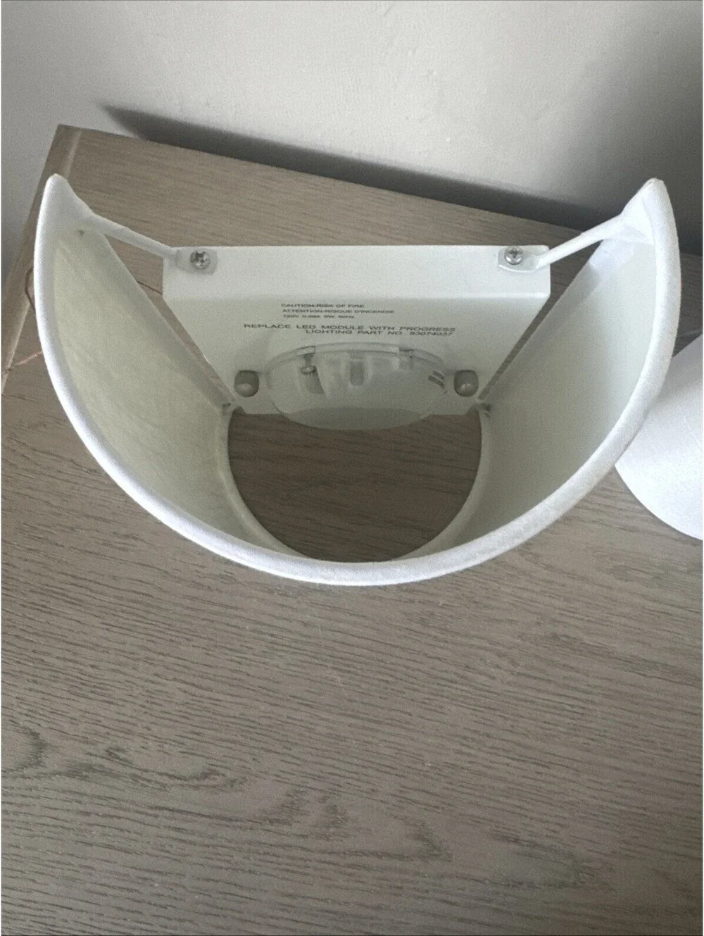 Pair Of Wall Sconce Lighting White Fabric Decor, Industrial Vintage NEW